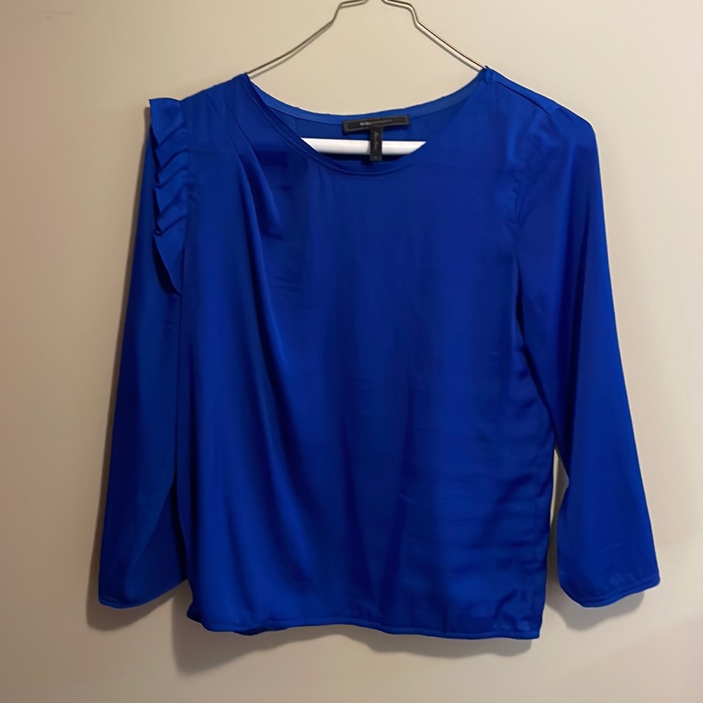 BCBGMAXAZRIA royal blue blouse